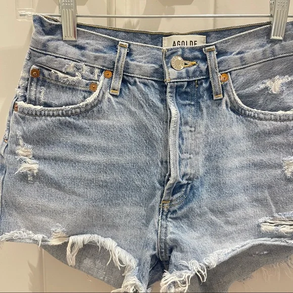 Agolde Parker Short in Swampmeet (24) - Picture 10 of 12